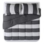 Edredón de tela estampado reversible super soft - Noir - Imagen 2